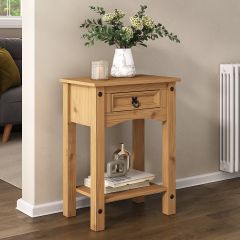 Corona 1 Drawer Console Table - Mexican Solid Pine