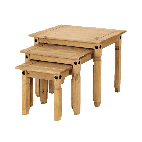 Corona Nest of Tables - Mexican Solid Pine