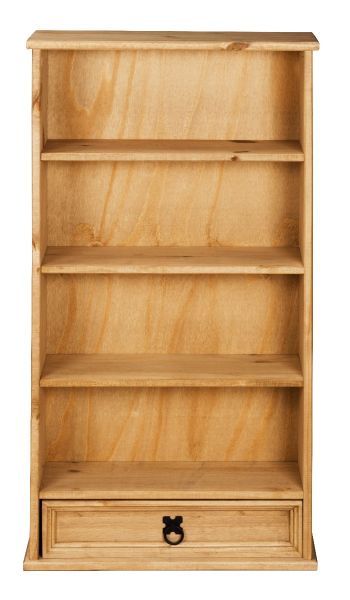 Corona 1 Drawer DVD Rack / Storage Bookcase - Mexican Solid Pine