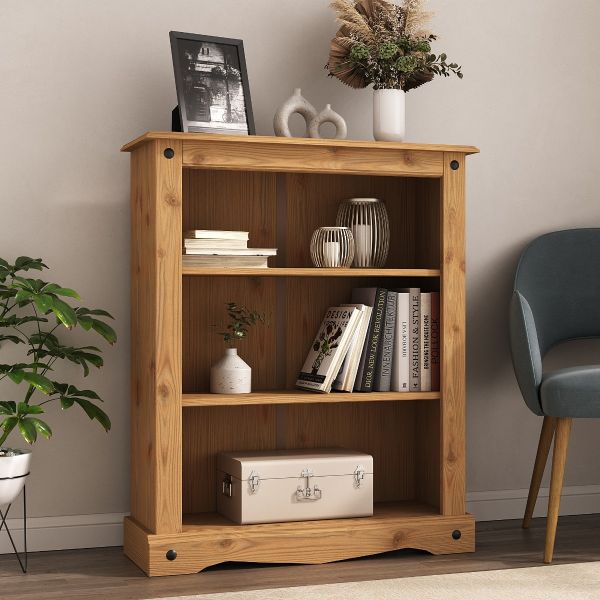 Corona Small Bookcase - Mexican Solid Pine