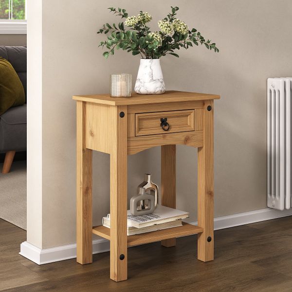 Corona 1 Drawer Console Table - Mexican Solid Pine